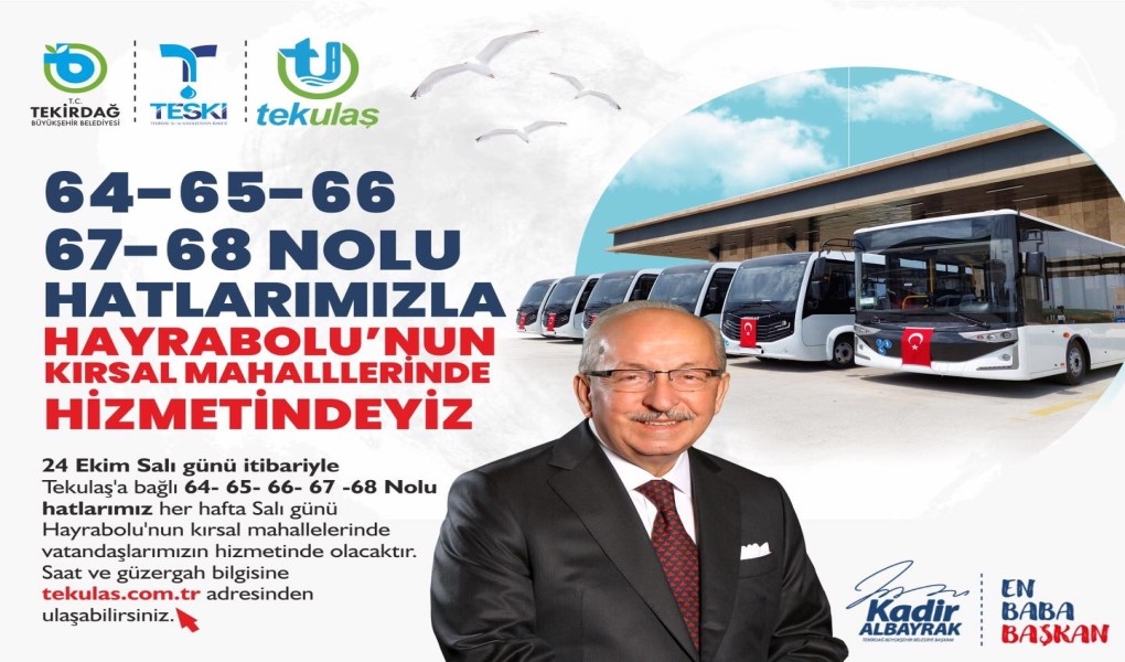 HAYRABOLU'NUN KIRSAL MAHALLELERİNDE TOPLU ULAŞIM HİZMETİ BAŞLIYOR