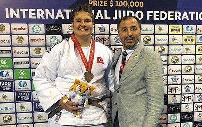 Milli judocu Hilal Öztürk'ten Özbekistan'da bronz madalya