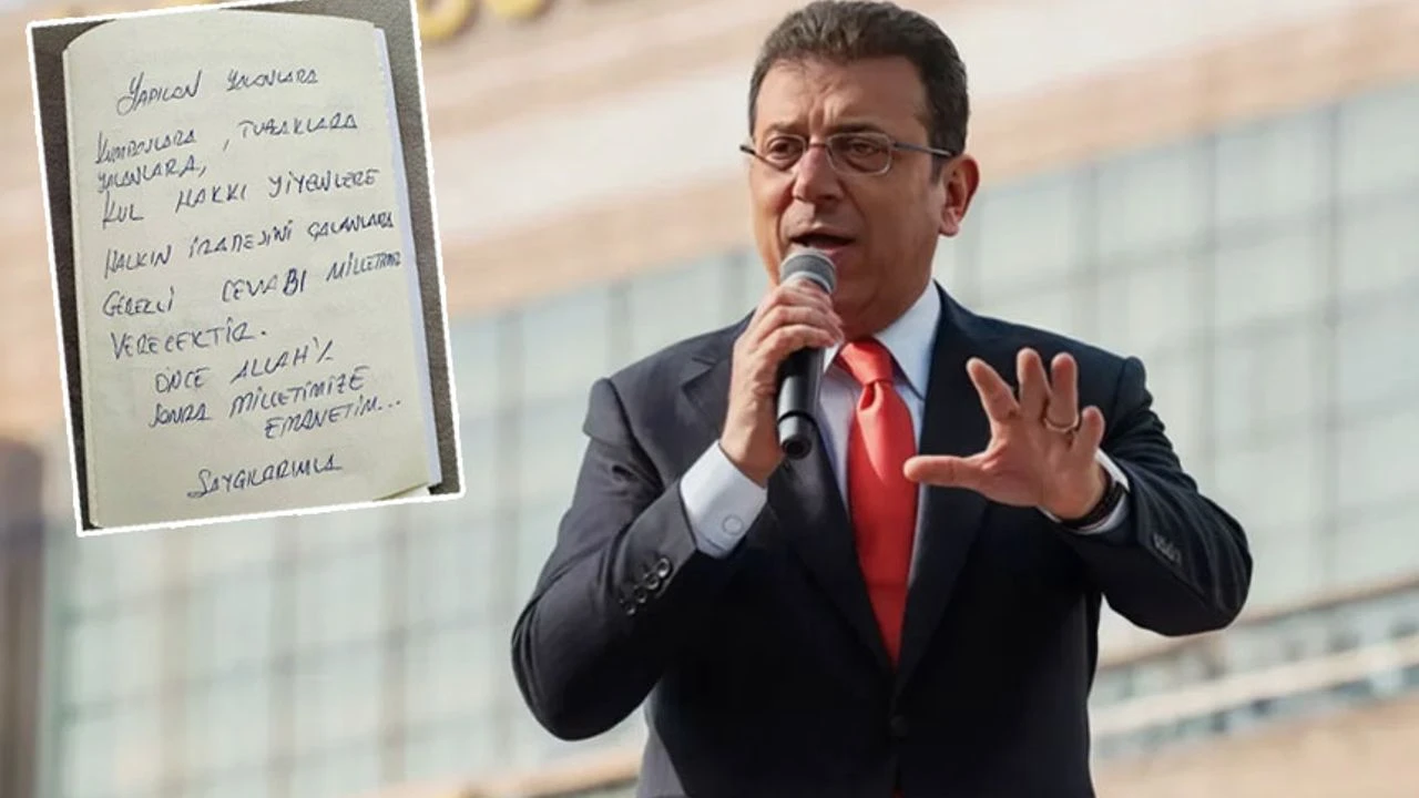 Gözaltındaki İmamoğlu'ndan yeni mesaj: Gerekli cevabı milletimiz verecektir