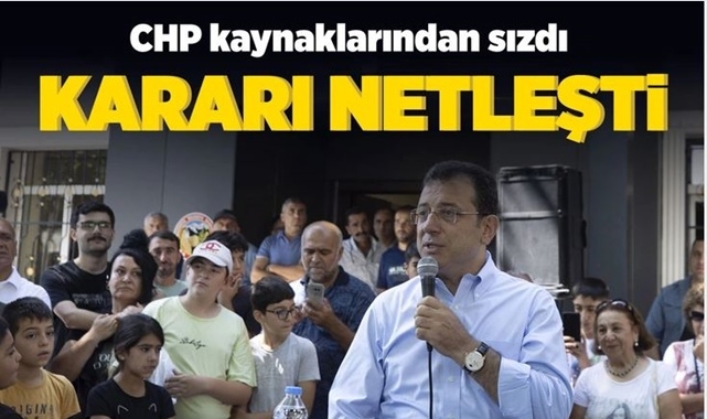 İmamoğlu, Genel Başkanlık Yarışına Girmeyecek