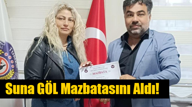 UMFED Genel Başkan Yardımcılığına atanan Suna GÖL Mazbatasını aldı.